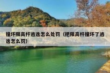 撞坏限高杆逃逸怎么处罚（把限高杆撞坏了逃逸怎么罚）