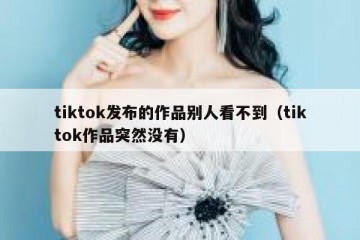 tiktok发布的作品别人看不到（tiktok作品突然没有）