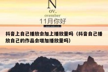 抖音上自己播放会加上播放量吗（抖音自己播放自己的作品会增加播放量吗）