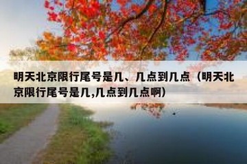 明天北京限行尾号是几、几点到几点（明天北京限行尾号是几,几点到几点啊）