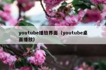 youtube播放界面（youtube桌面播放）