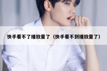 快手看不了播放量了（快手看不到播放量了）