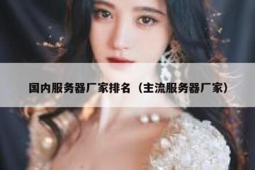 国内服务器厂家排名（主流服务器厂家）