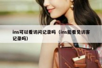 ins可以看访问记录吗（ins能看见访客记录吗）