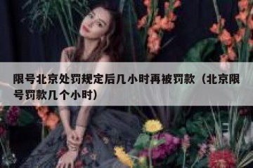 限号北京处罚规定后几小时再被罚款（北京限号罚款几个小时）