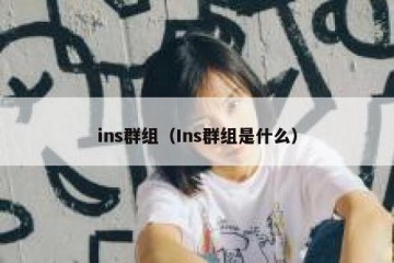 ins群组（Ins群组是什么）