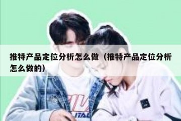 推特产品定位分析怎么做（推特产品定位分析怎么做的）