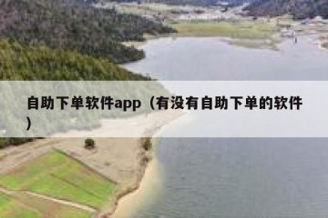 自助下单软件app（有没有自助下单的软件）