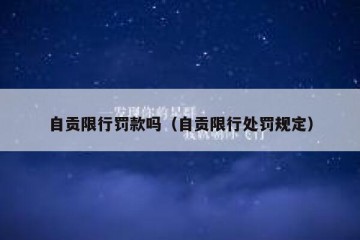 自贡限行罚款吗（自贡限行处罚规定）