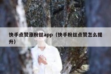 快手点赞涨粉丝app（快手粉丝点赞怎么提升）