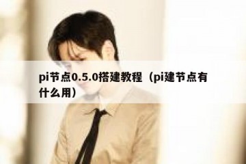 pi节点0.5.0搭建教程（pi建节点有什么用）