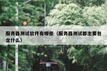 服务器测试软件有哪些（服务器测试都主要包含什么）