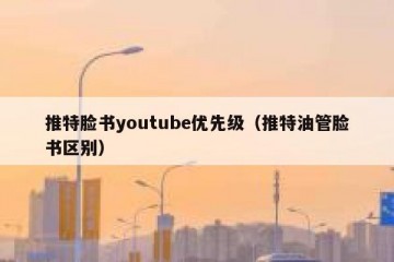 推特脸书youtube优先级（推特油管脸书区别）