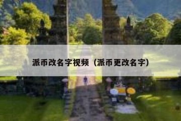派币改名字视频（派币更改名字）