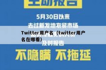 Twitter用户名（twitter用户名在哪看）