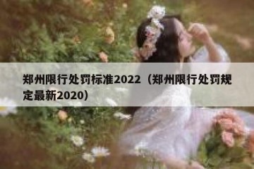 郑州限行处罚标准2022（郑州限行处罚规定最新2020）