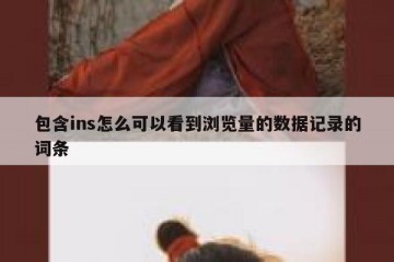 包含ins怎么可以看到浏览量的数据记录的词条