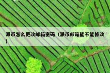 派币怎么更改邮箱密码（派币邮箱能不能修改）