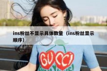 ins粉丝不显示具体数量（ins粉丝显示顺序）