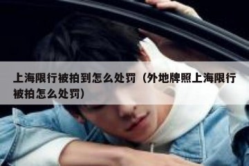 上海限行被拍到怎么处罚（外地牌照上海限行被拍怎么处罚）