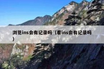 浏览ins会有记录吗（看ins会有记录吗）