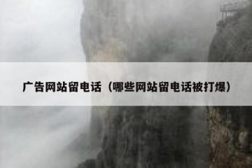 广告网站留电话（哪些网站留电话被打爆）