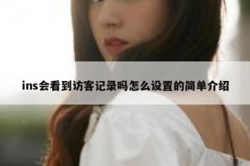 ins会看到访客记录吗怎么设置的简单介绍
