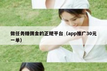 做任务赚佣金的正规平台（app推广30元一单）