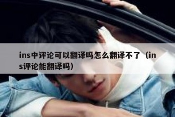 ins中评论可以翻译吗怎么翻译不了（ins评论能翻译吗）