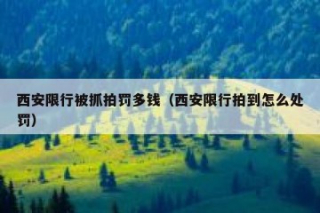 西安限行被抓拍罚多钱（西安限行拍到怎么处罚）