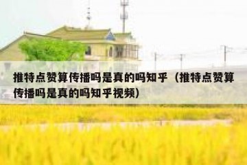 推特点赞算传播吗是真的吗知乎（推特点赞算传播吗是真的吗知乎视频）