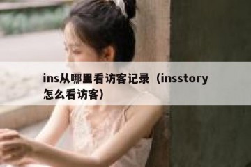 ins从哪里看访客记录（insstory怎么看访客）