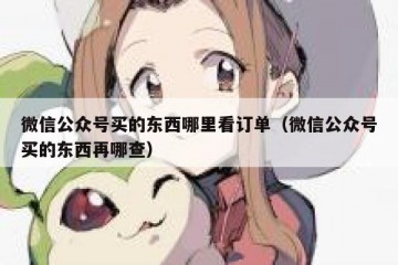 微信公众号买的东西哪里看订单（微信公众号买的东西再哪查）