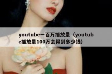 youtube一百万播放量（youtube播放量100万会得到多少钱）