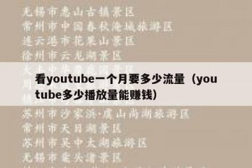 看youtube一个月要多少流量（youtube多少播放量能赚钱）