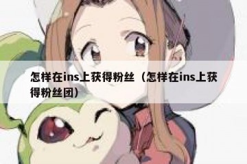 怎样在ins上获得粉丝（怎样在ins上获得粉丝团）