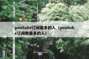 youtube订阅最多的人（youtube订阅数最多的人）