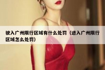 驶入广州限行区域有什么处罚（进入广州限行区域怎么处罚）