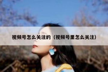 视频号怎么关注的（视频号里怎么关注）