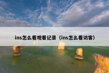 ins怎么看观看记录（ins怎么看访客）