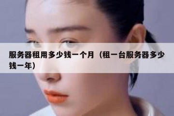 服务器租用多少钱一个月（租一台服务器多少钱一年）