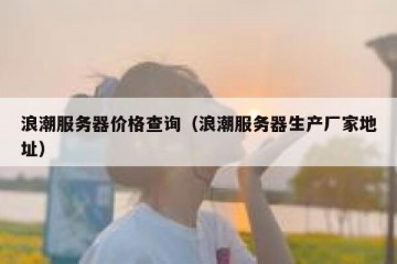 浪潮服务器价格查询（浪潮服务器生产厂家地址）