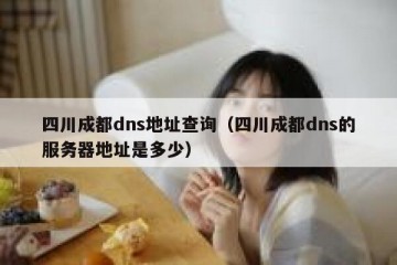 四川成都dns地址查询（四川成都dns的服务器地址是多少）