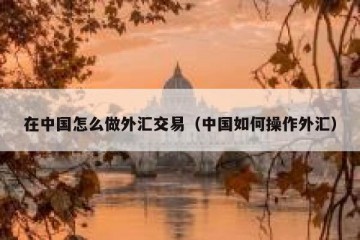 在中国怎么做外汇交易（中国如何操作外汇）