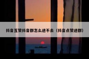 抖音互赞抖音群怎么进不去（抖音点赞进群）