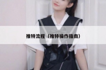 推特流程（推特操作指南）