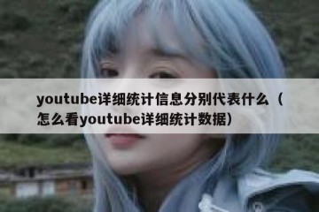 youtube详细统计信息分别代表什么（怎么看youtube详细统计数据）