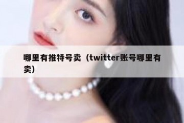 哪里有推特号卖（twitter账号哪里有卖）