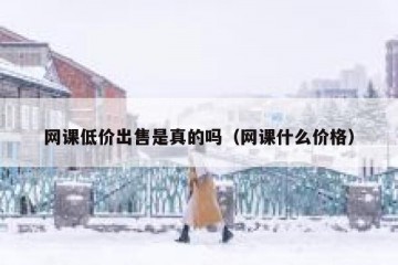 网课低价出售是真的吗（网课什么价格）