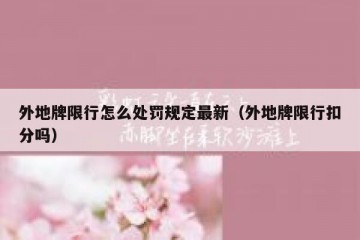 外地牌限行怎么处罚规定最新（外地牌限行扣分吗）
